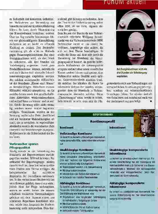 Vorschauseite 2: 5. Expertenstandard: KontinenzförderungMessen, beraten - und übersetzen!