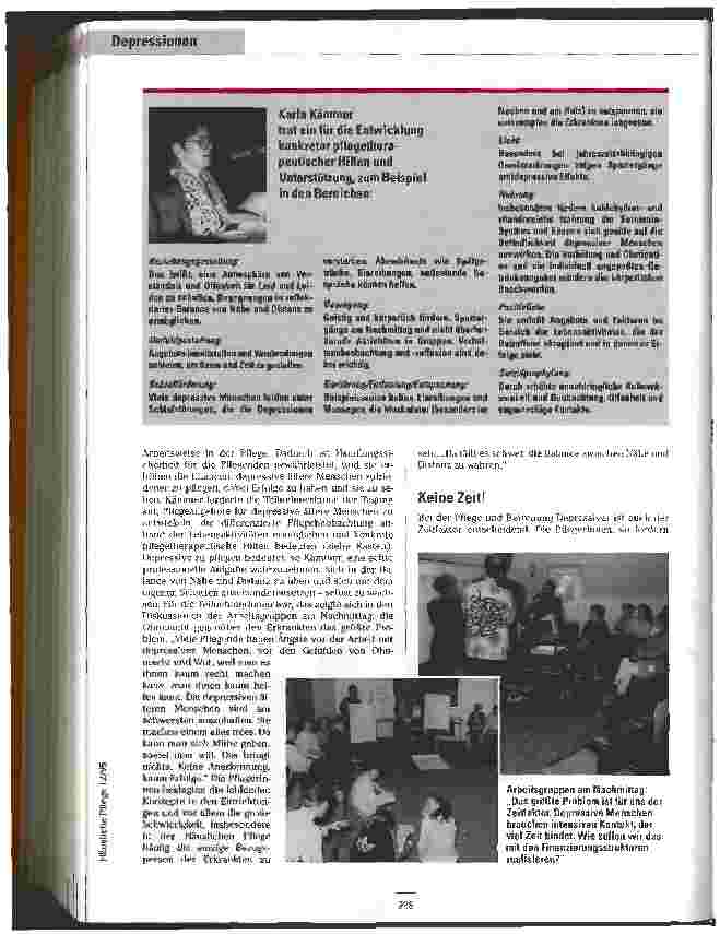 Vorschauseite 2: Im Gefängnis des eigenen Körpers Forum Depressionen im Alter des DBfK-Bildungszentrums in Essen