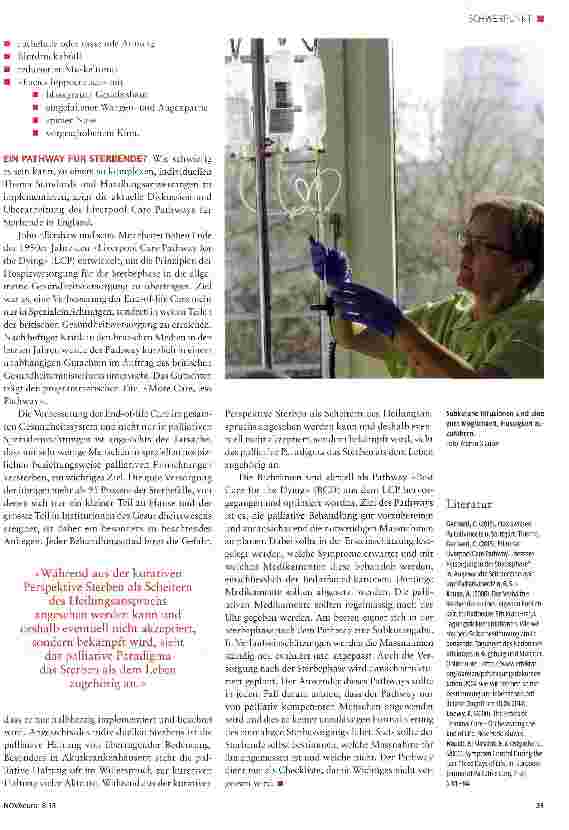 Vorschauseite 4: Palliativversorgung am Lebensende