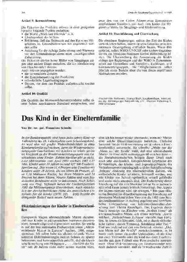 Vorschauseite 2: Internationaler Kodex für die Vermarktung von Muttermilchersatzprodukten