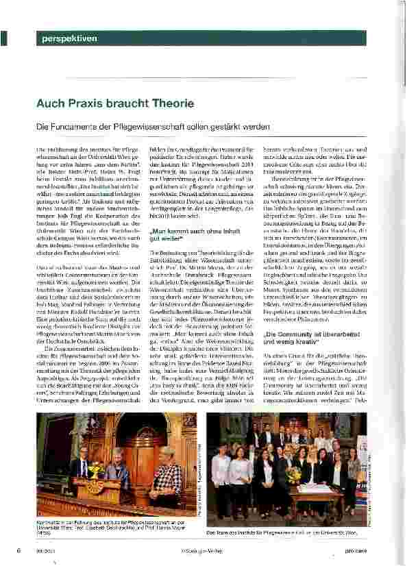 Vorschauseite 1: Auch Praxis braucht Theorie
