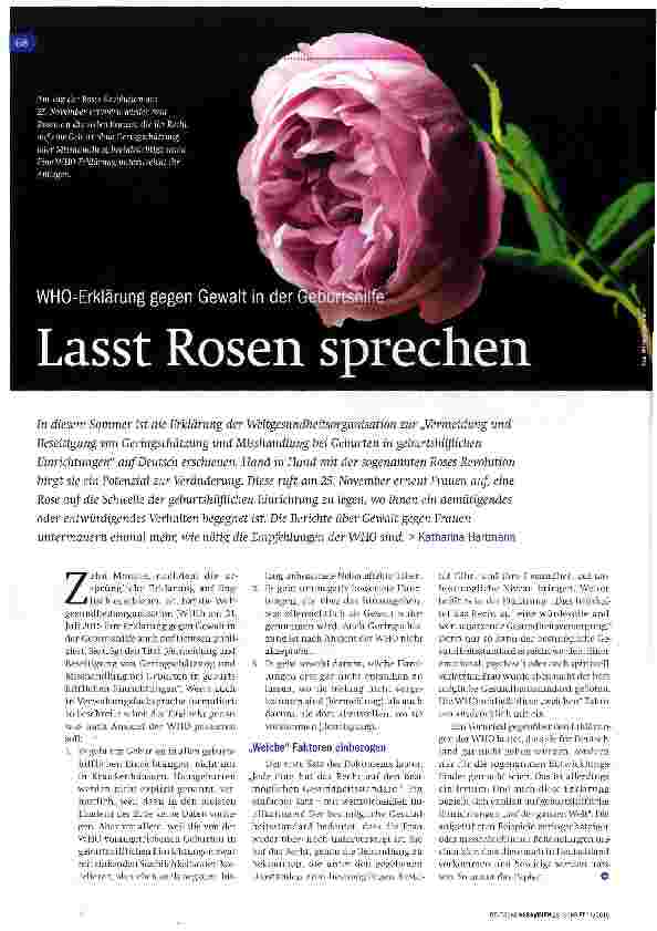Vorschauseite 1: Lasst Rosen sprechen