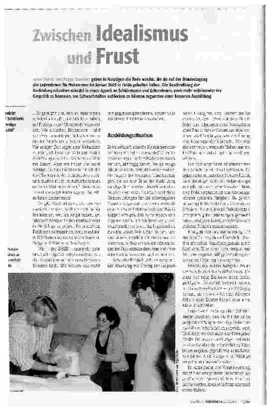 Vorschauseite 1: Zwischen Idealismus und Frust