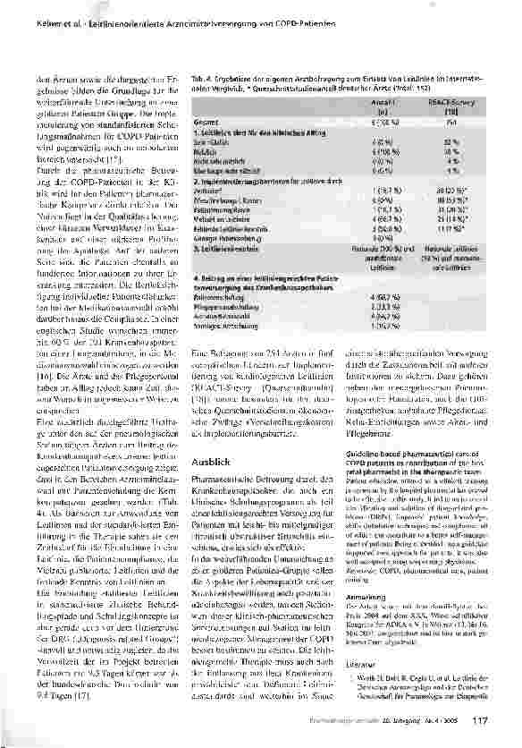 Vorschauseite 4: Leitlinienorientierte Arzneimittel Versorgung von COPD-Patienten