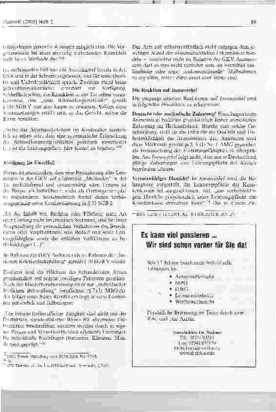 Vorschauseite 6: Einzelimportierte Arzneimittel - Kostenübernahme durch die Krankenkassen -