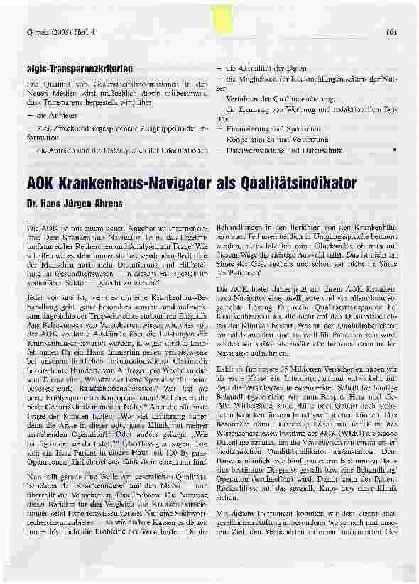 Vorschauseite 2: Sicher Surfen:Qualitätslogo für GesundheitswebsitesAktionsforum Gesundheitsinformationssystem (afgis) e.V. will Transparenz im Internet