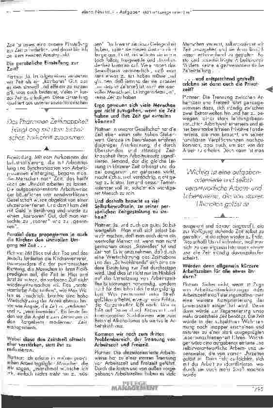 Vorschauseite 2: AUFGABEN- STATT UHRZEIGERORIENTIERT - Ilse E. Plattner wirbt für einen selbstbewussten Umgang mit Zeit.