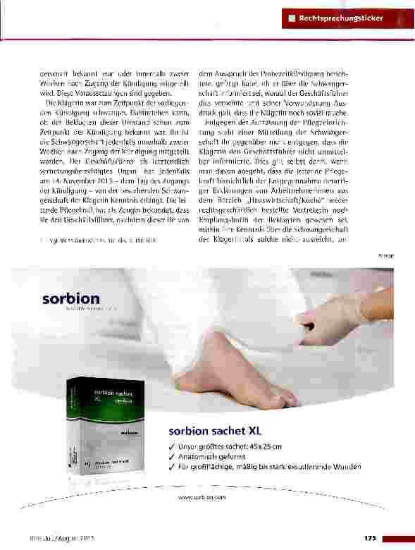 Vorschauseite 2: Kündigungsverbot während der Schwangerschaft LAG Sachsen-Anhalt vom 9. 12. 2014 (6 Sa 539/13)