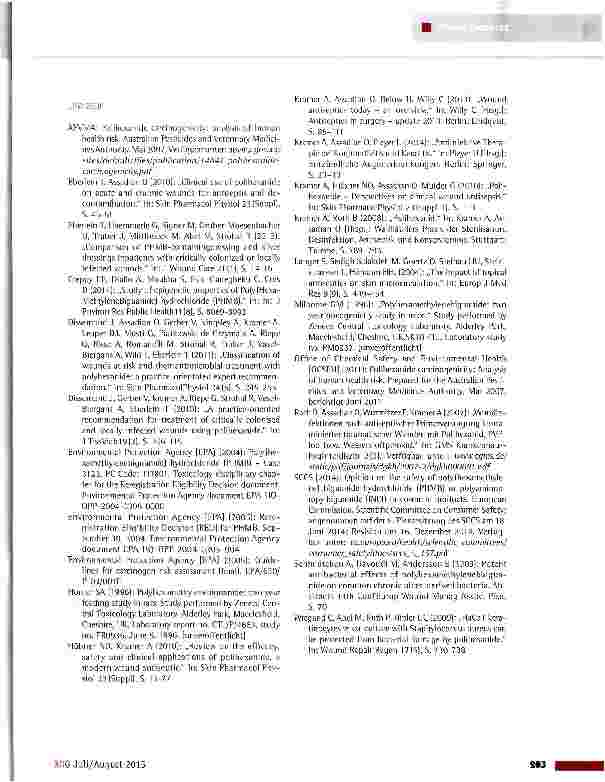 Vorschauseite 4: Kommentar zum Beitrag „Polihexanid - Rechtsaspekte einer Risikoeinschätzung von Volker Großkopf und Michael Schanz in: RDG 2015, 12(3), S. 148-149