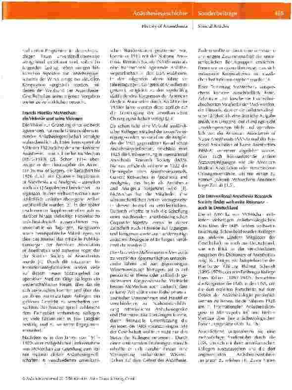 Vorschauseite 2: 60 Jahre World Federation of Societies of Anaesthe-siologists - ein Blick zurück und nach vorne