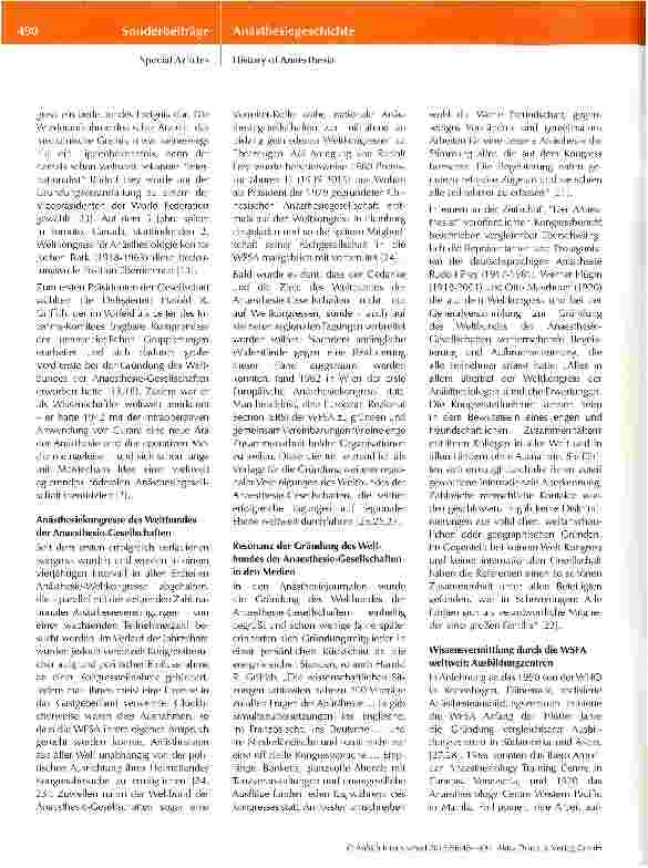 Vorschauseite 6: 60 Jahre World Federation of Societies of Anaesthe-siologists - ein Blick zurück und nach vorne
