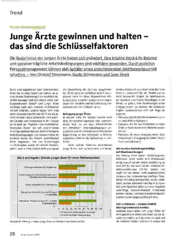 Vorschauseite 1: Junge Ärzte gewinnen und halten -das sind die Schlüsselfaktoren