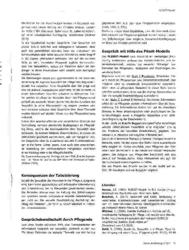 Vorschauseite 2: Das PLISSIT-Modell: Gespräche über sexuelle Störungen führen