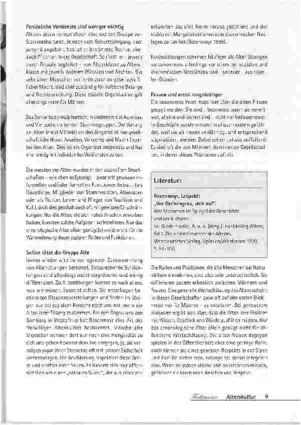 Vorschauseite 2: Altern bei Naturvölkern