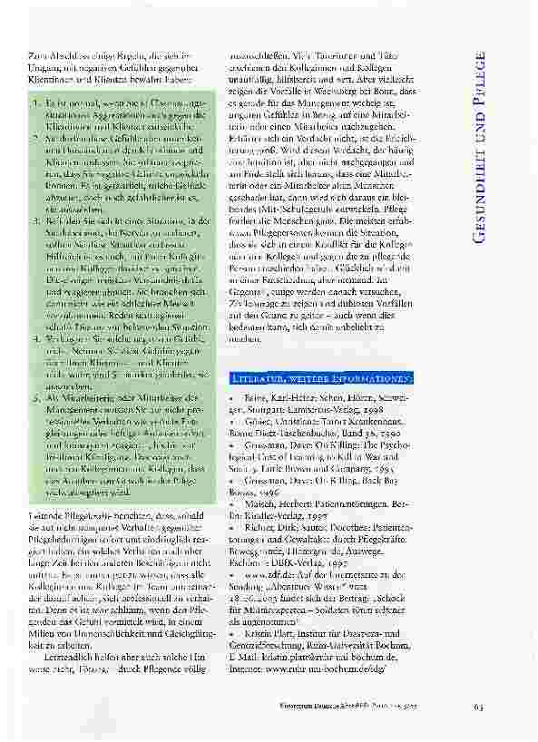 Vorschauseite 4: PFLEGEVERBRECHEN GIBT ES NICHTWARUM TÖTUNGSDELIKTE IN DER PFLEGE NICHT GENERALISIERT WERDEN KÖNNEN