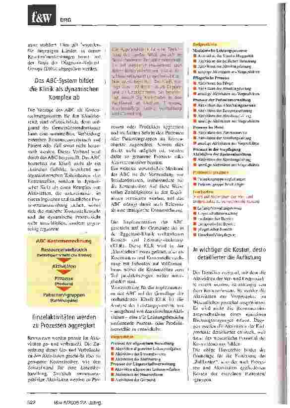 Vorschauseite 2: Das einfache ABC der Reha-Klinik-KostenKostencontrolling in der Rehabilitation -dargestellt am Beispiel der Eggeland-Klinik Bad Driburg