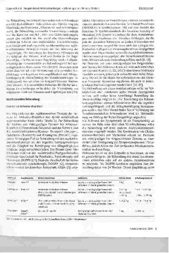 Vorschauseite 5: Diagnostik und Therapie dementieller Erkrankungen - Erfahrungen aus deutschsprachigen Memory-Kliniken