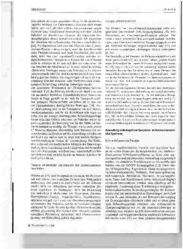 Vorschauseite 6: Diagnostik und Therapie dementieller Erkrankungen - Erfahrungen aus deutschsprachigen Memory-Kliniken