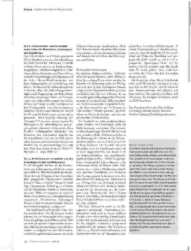 Vorschauseite 3: Früherkennung postpartaler Depressionen