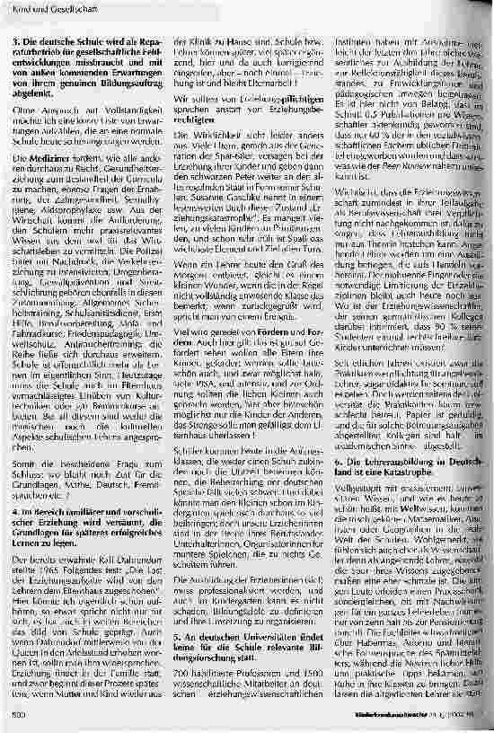 Vorschauseite 2: Deutschland nach PISA - sieben Thesen zur Schulsituation