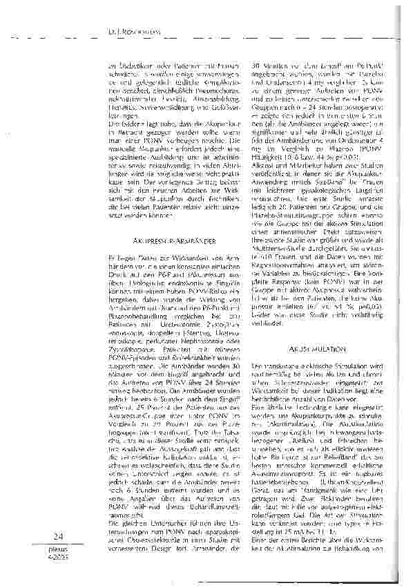 Vorschauseite 2: ALUSTIMULATION WIRKT ANTIEMETISCH