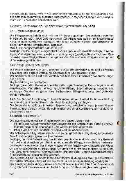 Vorschauseite 4: Europarat - Empfehlungen zur Weiterbildung von Pflegepersonen