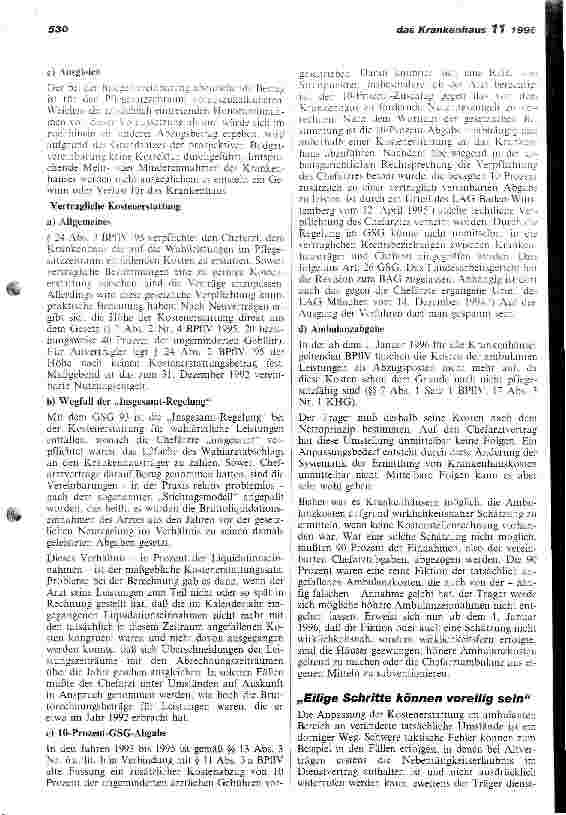 Vorschauseite 3: Chefarztverträge und die neue Bundespflegesatzverordnung