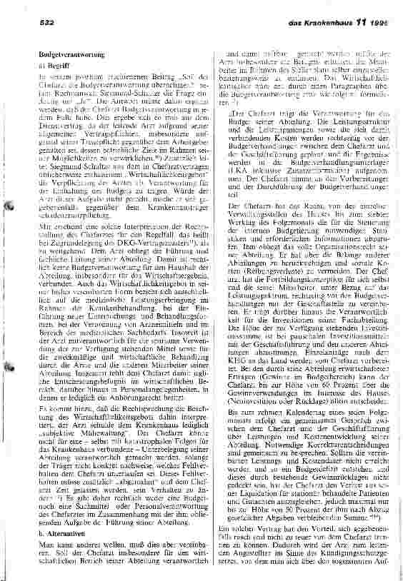 Vorschauseite 5: Chefarztverträge und die neue Bundespflegesatzverordnung