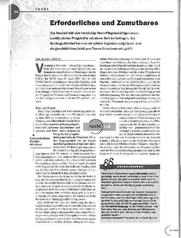 Vorschauseite 1: Erforderliches und Zumutbares