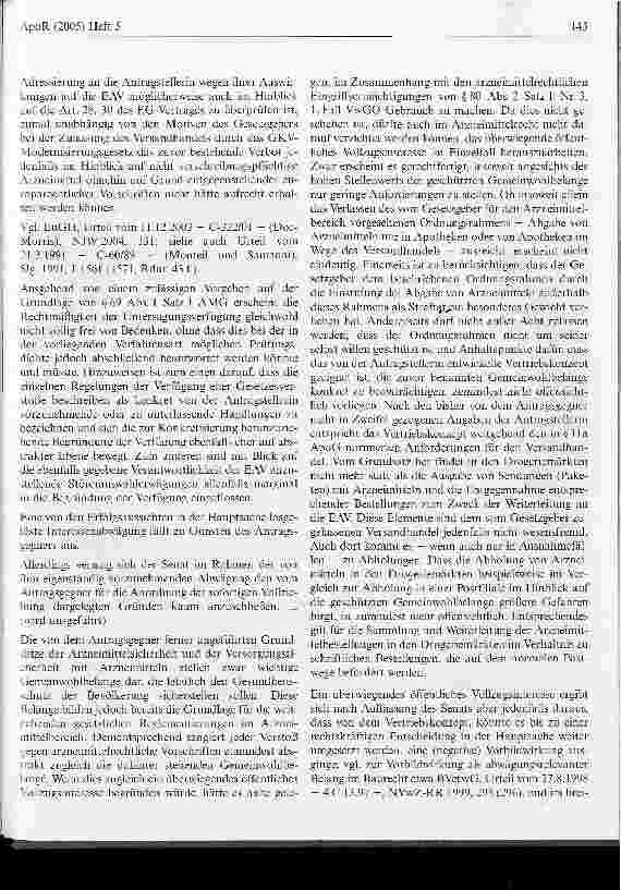 Vorschauseite 4: Zur Vereinbarkeit der Bestellung und Abholung von Arzneimitteln in Drogeriemärkten u. a. mit arzneimittelundapothekenrechtlichen Vorschriften