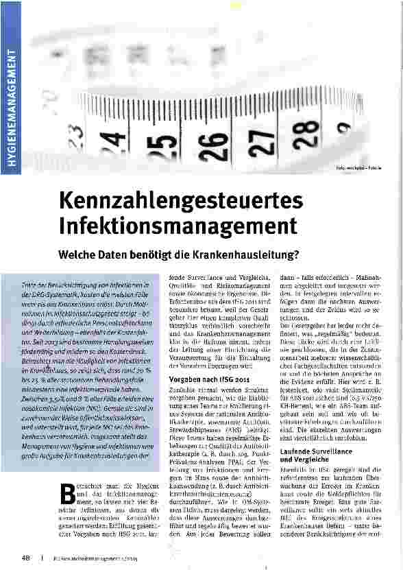 Vorschauseite 1: Kennzahlengesteuertes Infektionsmanagement