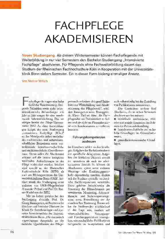 Vorschauseite 1: FACHPFLEGE AKADEMISIEREN