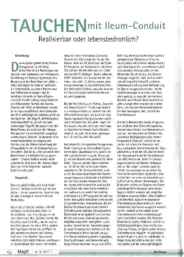 Vorschauseite 1: TAUCHENmit Heum-Conduit Realisierbar oder lebensbedrohlich?