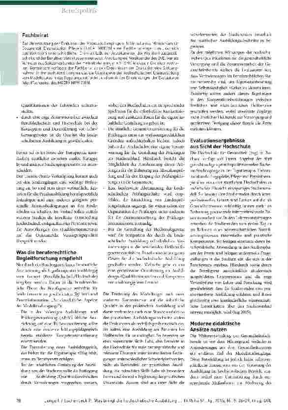 Vorschauseite 3: Was bringt hochschulische Ausbildung in Ergotherapie?