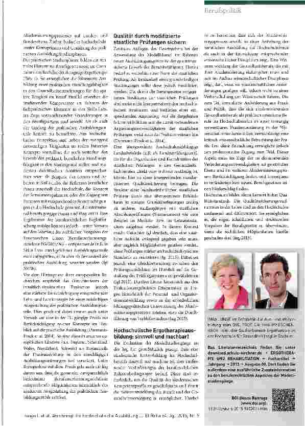 Vorschauseite 4: Was bringt hochschulische Ausbildung in Ergotherapie?