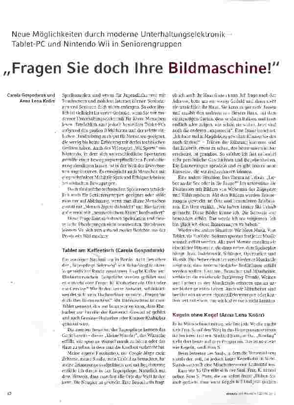 Vorschauseite 1: Fragen Sie doch Ihre Bildmaschine!