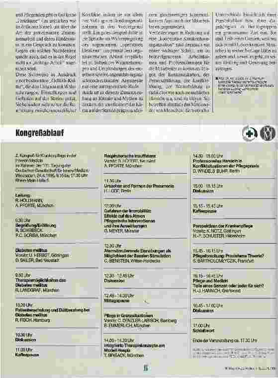 Vorschauseite 2: Pflege und Medizin Teile eines Ganzen oder jeder für sich?