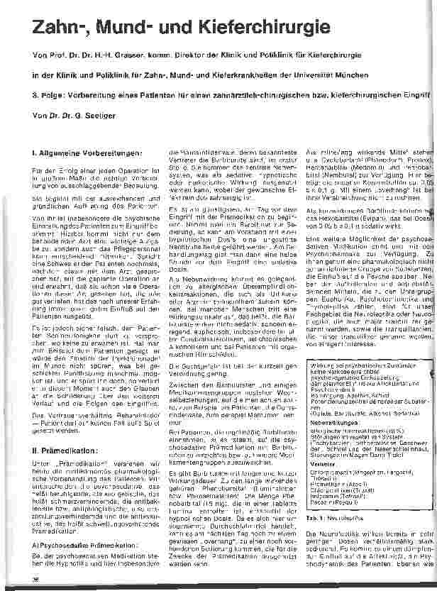 Vorschauseite 1: Zahn-, Mundund Kieferchirurgie 3. Folge: Vorbereitung eines Pat. für für einen zahnärztlich-chirurgischen bzw. kieferchirurgischen Eingriff