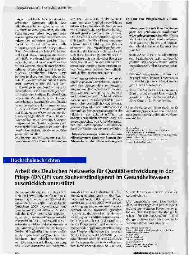 Vorschauseite 2: Brauchen wir Pflegekammern in Deutschland?