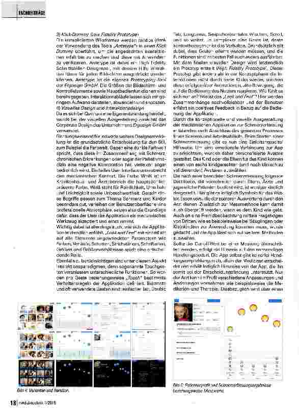 Vorschauseite 4: Designphase bei der Entwicklung einer medizinischen App zur Schmerzerfassung bei Kindern