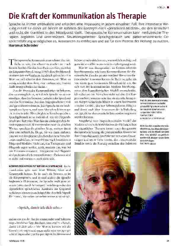 Vorschauseite 1: Die Kraft der Kommunikation als Therapie