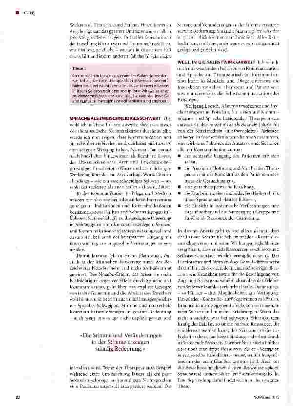 Vorschauseite 2: Die Kraft der Kommunikation als Therapie