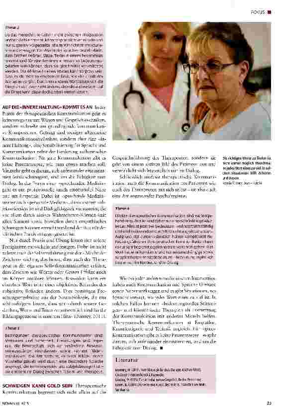 Vorschauseite 3: Die Kraft der Kommunikation als Therapie