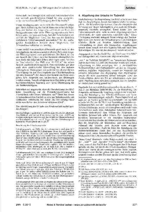 Vorschauseite 5: Irrungen und Wirrungen des Urlaubsrechts aufgrund der Rechtsprechung des EuGH und BAG und deren Umsetzung in der Praxis