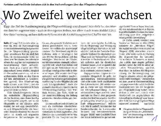 Vorschauseite 1: Wo Zweifel weiter wachsen