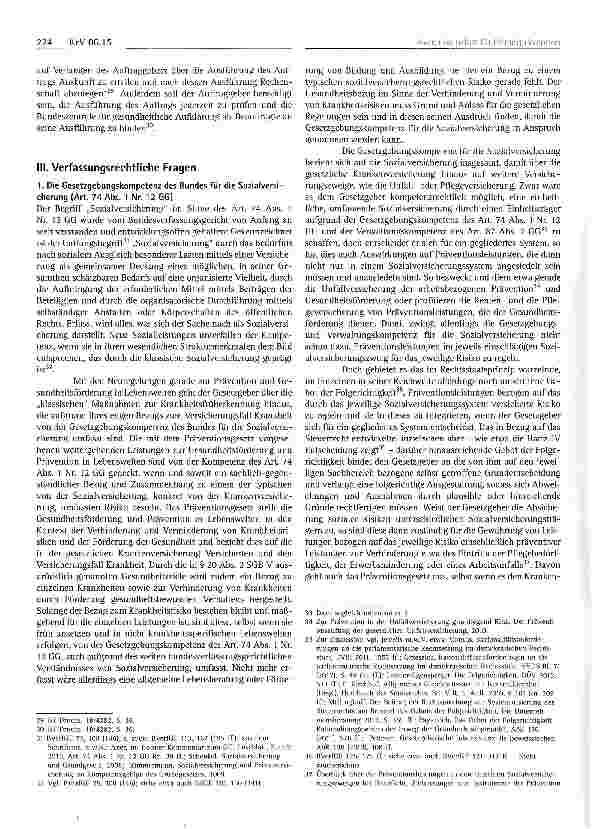 Vorschauseite 4: Finanzlast für Primärprävention: Beitragsfinanzierung und ihre Grenzen