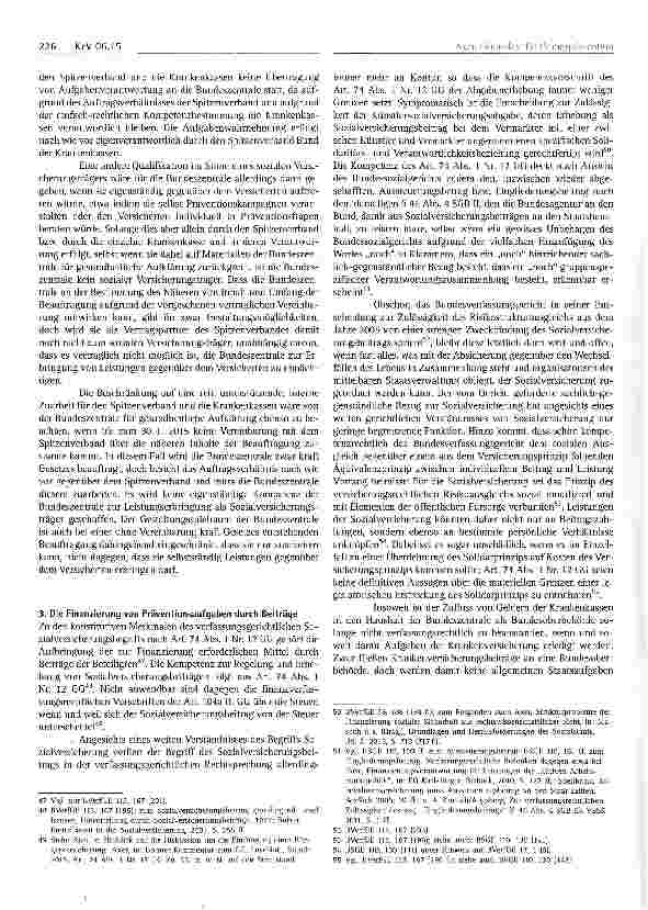 Vorschauseite 6: Finanzlast für Primärprävention: Beitragsfinanzierung und ihre Grenzen