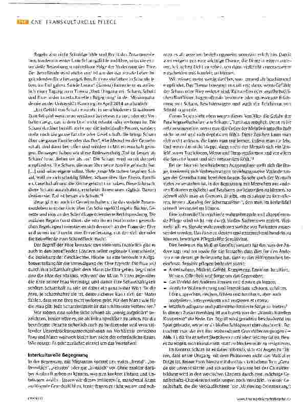 Vorschauseite 4: Interkulturelle Perspektive Gesichter der Scham