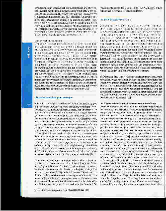 Vorschauseite 5: Die Möglichkeiten der Pflege in der Alkoholprävention - Pflege ist die ungenutzte Ressource in der Gesundheitsförderung