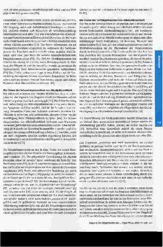 Vorschauseite 6: Die Möglichkeiten der Pflege in der Alkoholprävention - Pflege ist die ungenutzte Ressource in der Gesundheitsförderung